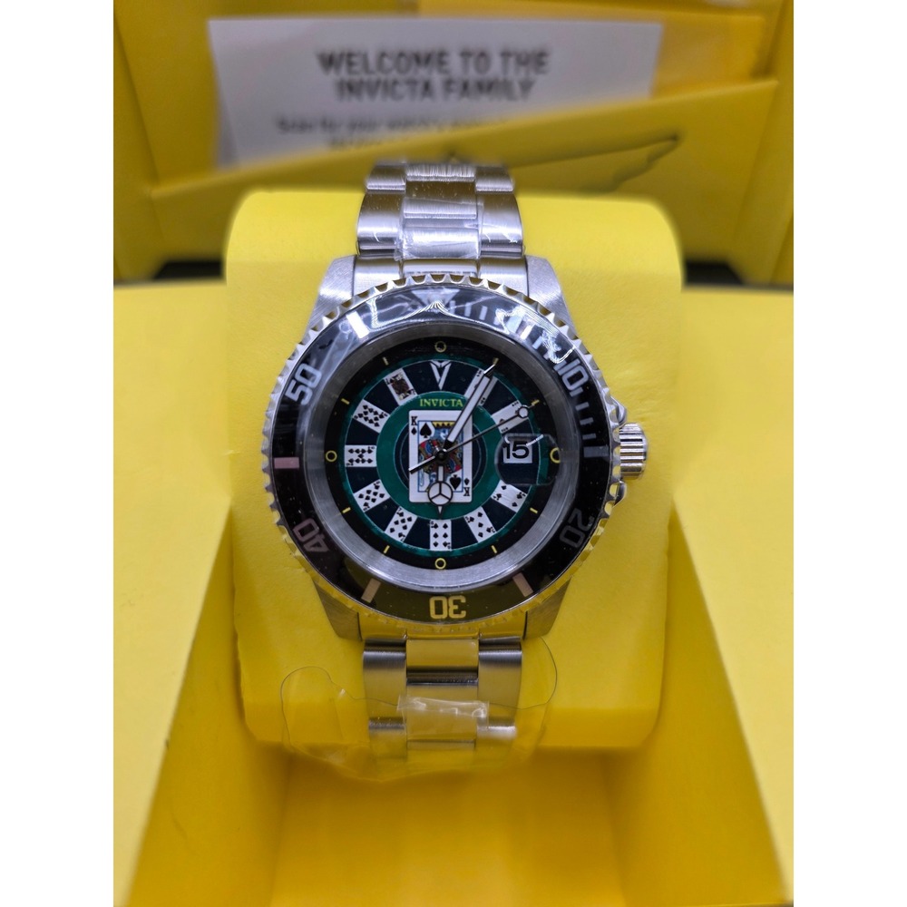 Invicta Pro Diver House of Cards 50524 40mm Casino King Quartz Watch NIB